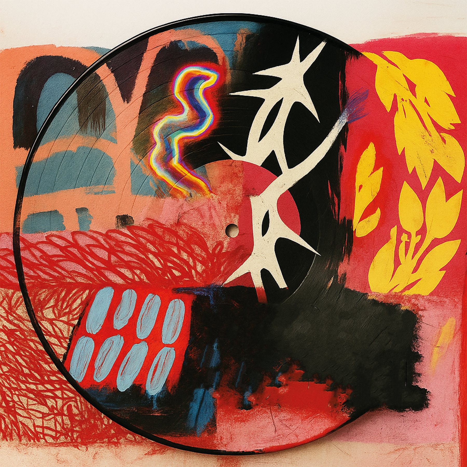 Berky: single cover artwork, torn paper collage